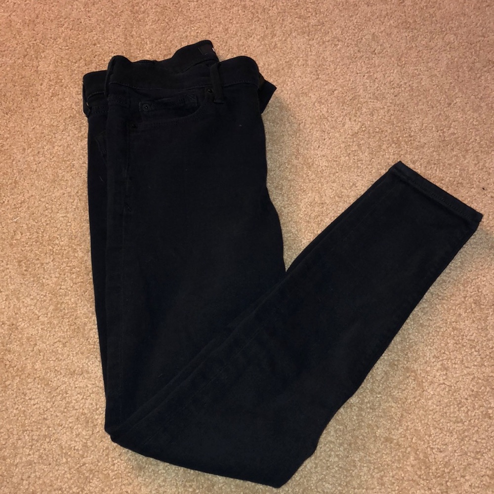 Express Black Mid Rise Stretch Jean Leggings